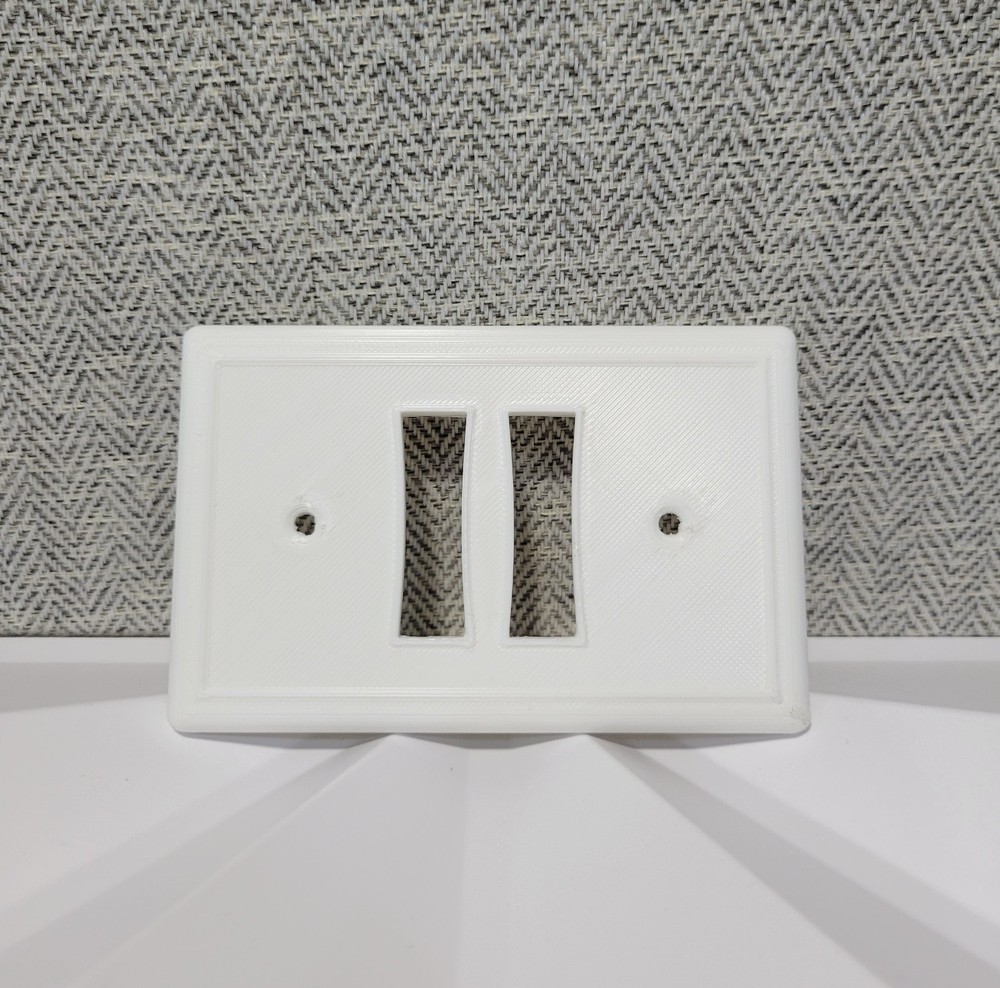 WHITE ONLY Duplex (2) Remcon Switch Plate Low Voltage Cover