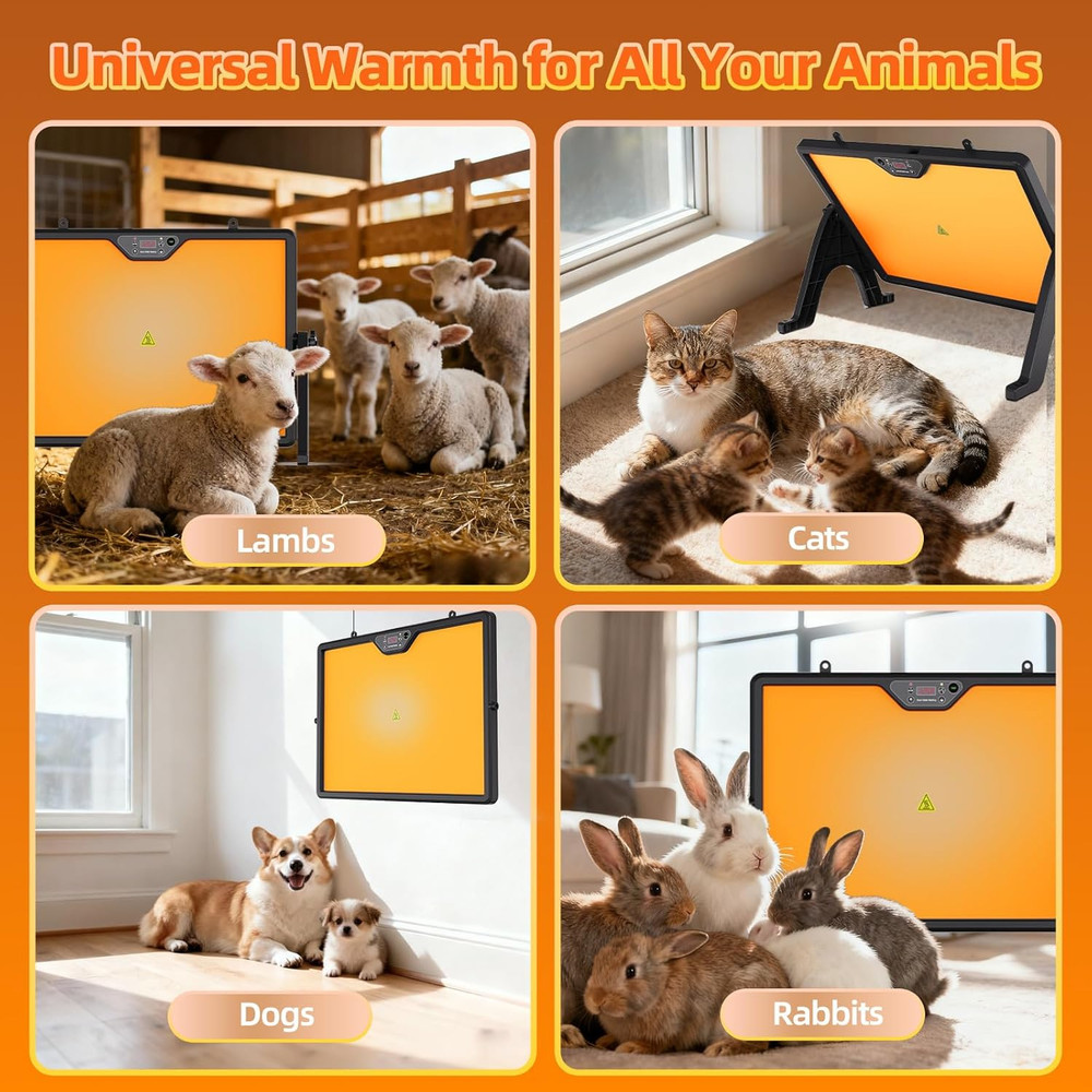 Brooder Plate for Chicks with Remote Control, Double-Sided Chick Heat Plate