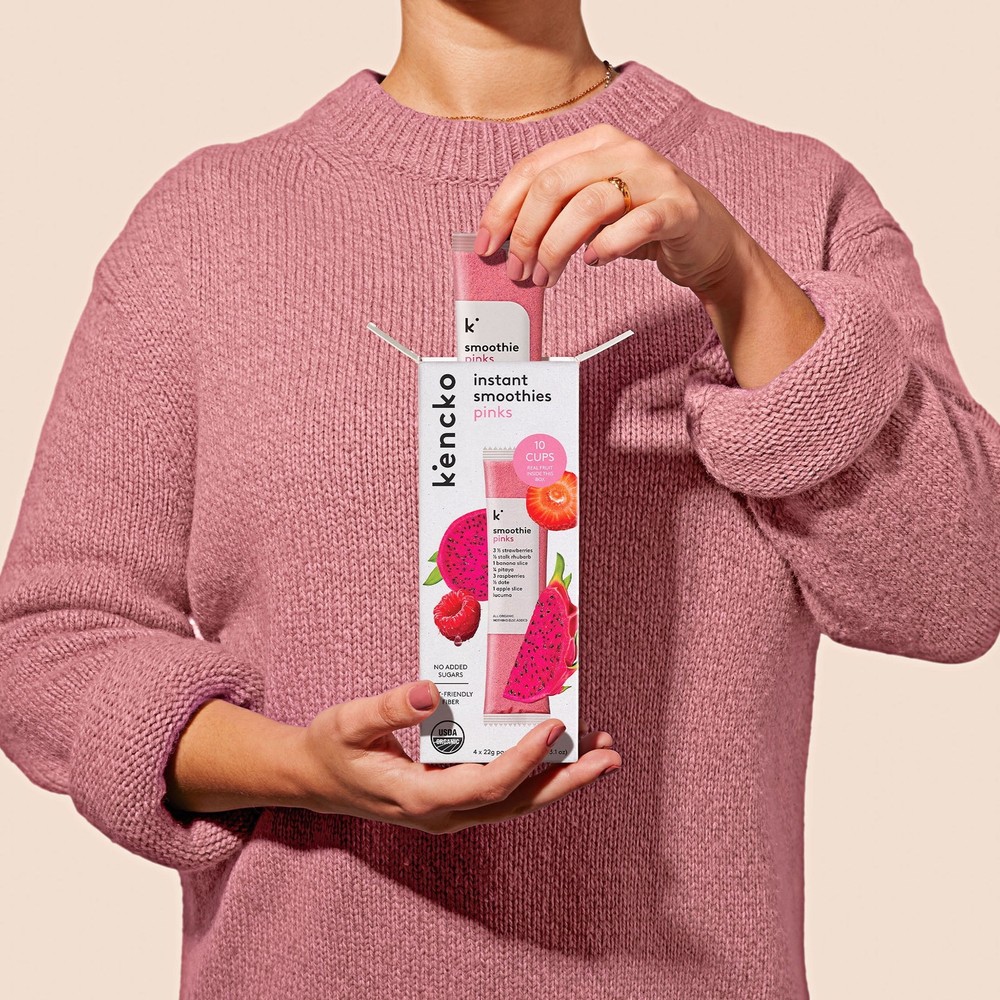 Kencko Pinks Organic Instant Fruit & Veggie Smoothies,78 oz, 4 Pack