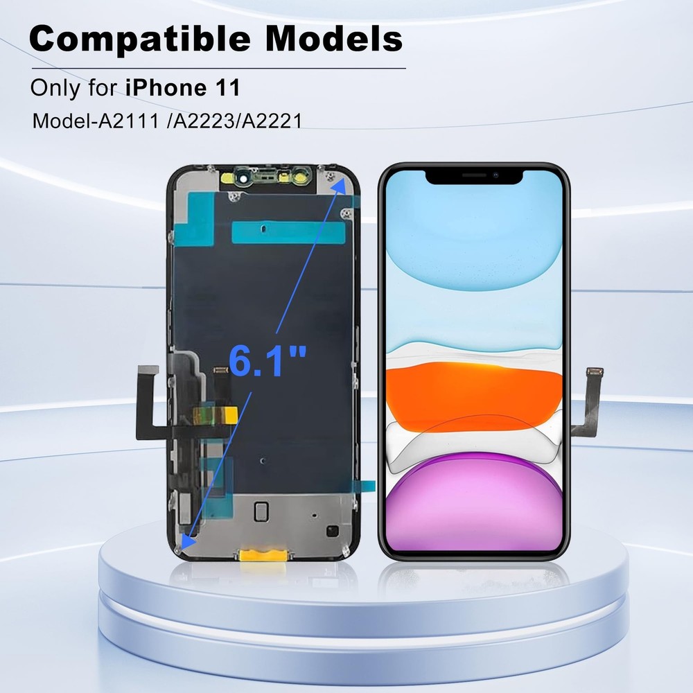 ZOETEC Screen Replacement for iPhone 11 Full HD 3D Touch LCD Retina Display COF