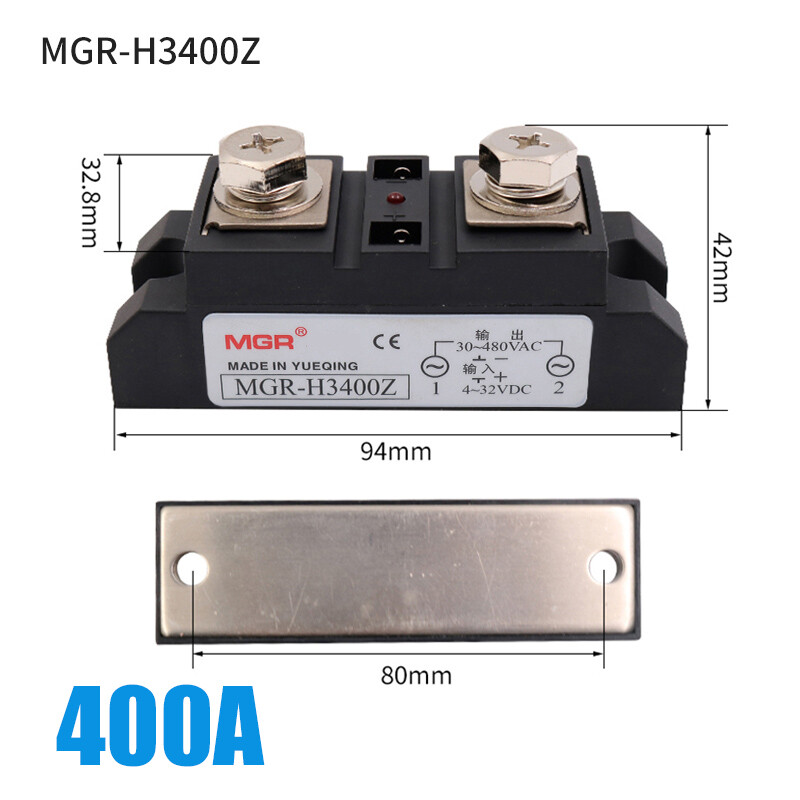 SSR Solid State Relay MGR Relays 55A - 500A DC-AC Control 4 - 32 VDC 30-480 VAC
