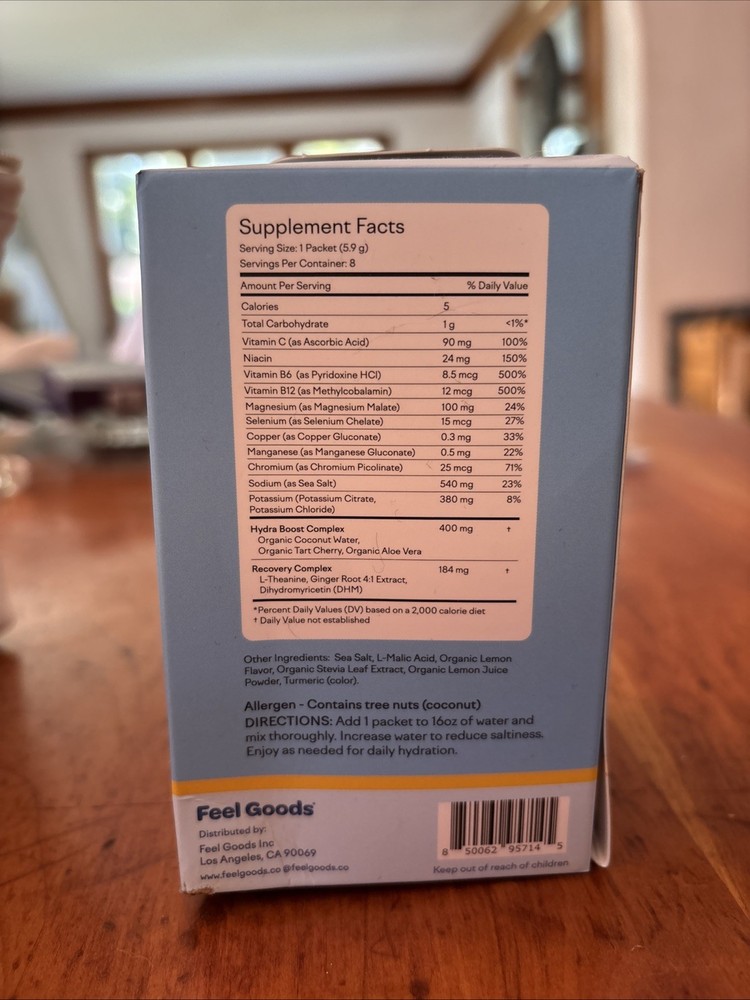 Feel Goods Hydration Hero Lemon Lime 8 Packets