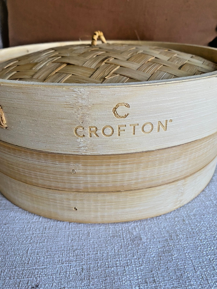 Crofton Bamboo Steamer Set with Lid for Vegetables