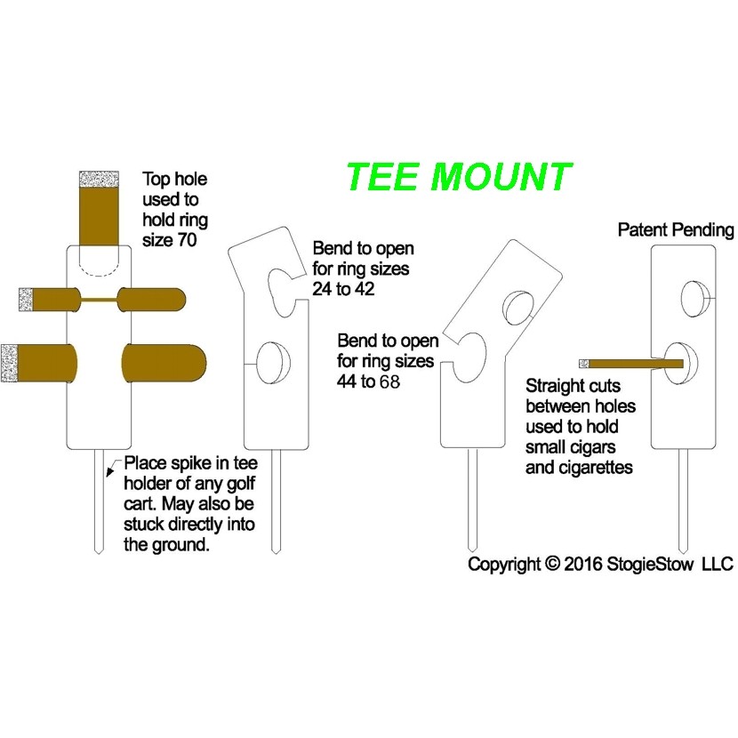Stogie Stow - Cigar Holder, Tee Mount