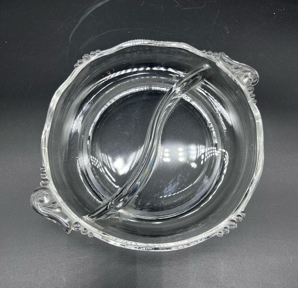 Divided Clear Glass Dish