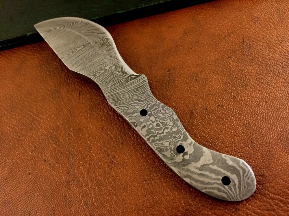 Handmade Pattern Welded Damascus Steel Knife Blank Blade-Mini Tracker-B11