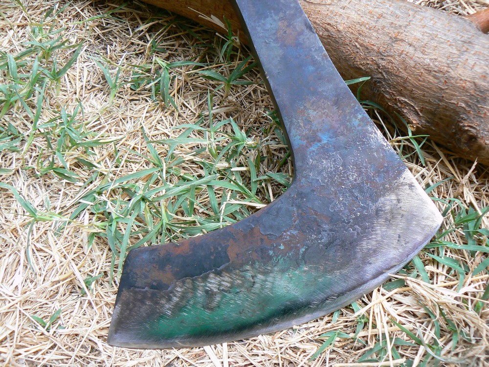 MUSEUM PATTERN HAND FORGED MEDIEVAL BATTLE WAR VIKING DOUBLE BIT BEARDED AXE #1