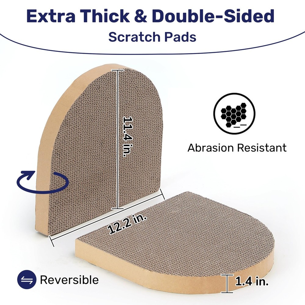 Cat Scratcher 24 Inch Sofa Shape Couch Bed Reversible Detachable Board Round