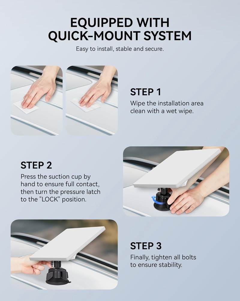 3.5X Stronger Starlink Mini Mount - Versatile Suction Cup for Windows & Roofs