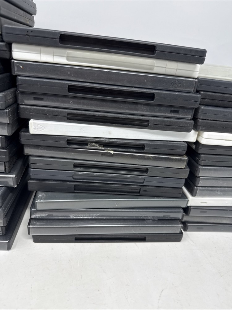 Lot of 51 Empty DVD Cases Single Disc Mostly Black Some White
