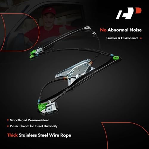 Power Window Regulator without Motor Compatible with Audi Front Passenger(RH)