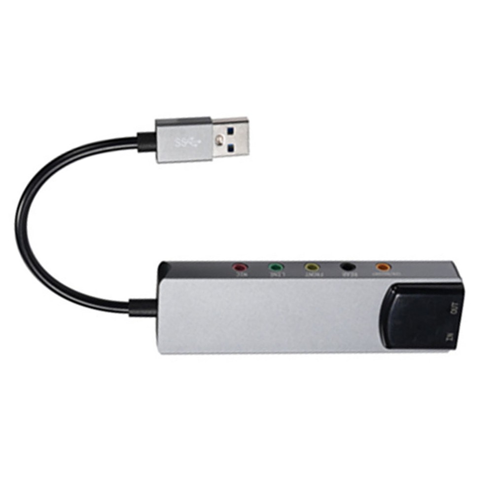 USB Sound Card 5.1 Channel External Audio Card SPDIF Optical for PC Computer