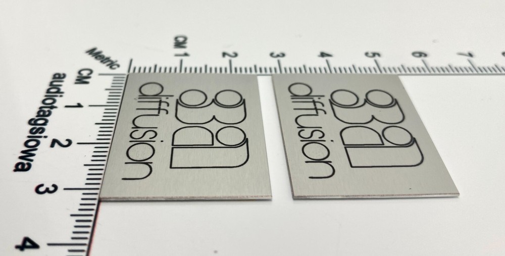 3a Diffusion Speaker Badge Logo Emblem Custom Made Aluminum Pair