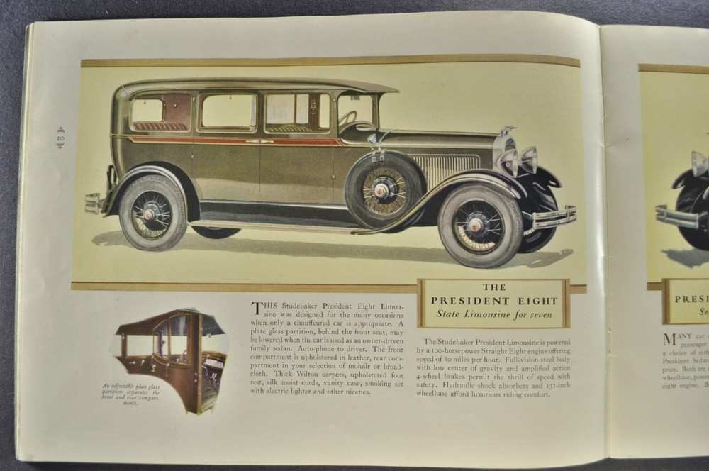 1928 Studebaker Catalog Commander Dictator President 8 Nice Original Late 28