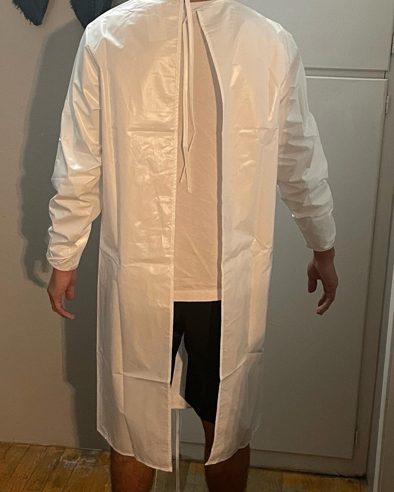 5 Pack AAMI Level 1 Isolation Gown Polyester Washable Reusable S/M