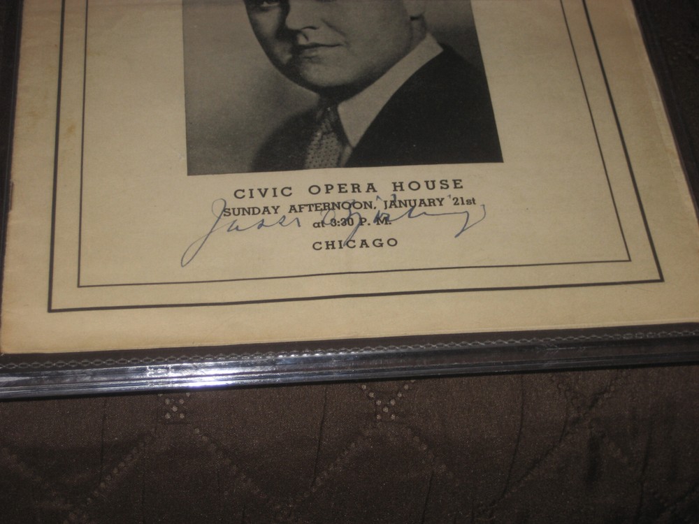 JUSSI BJOERLING SIGNED OPERA CONCERT PROGRAM PSA/DNA