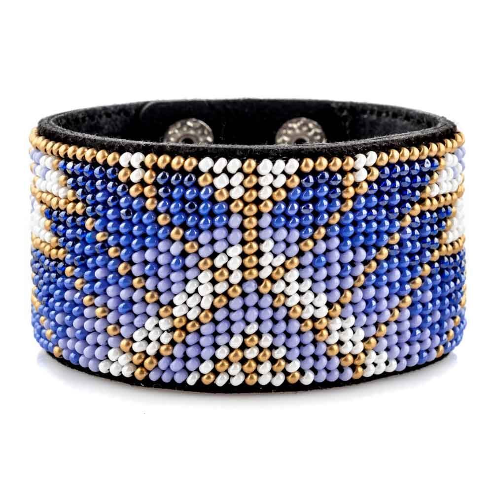 DIY Bead embroidery kit on artificial leather Bracelet