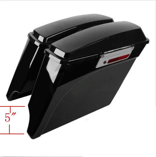 5'' Stretched Saddlebags & Conversion Bracket Kit Fit For Harley Softail 84-17