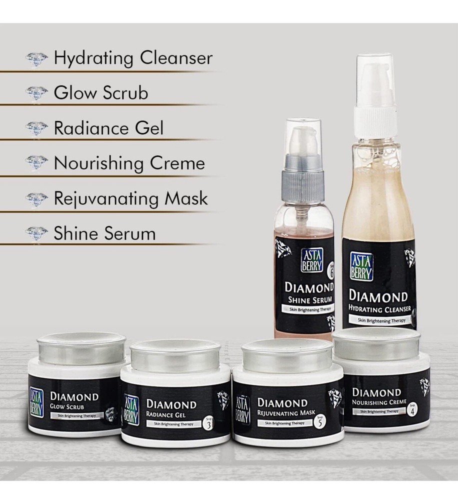 Astaberry Diamond Facial Kit 6 Steps For All Skin Types