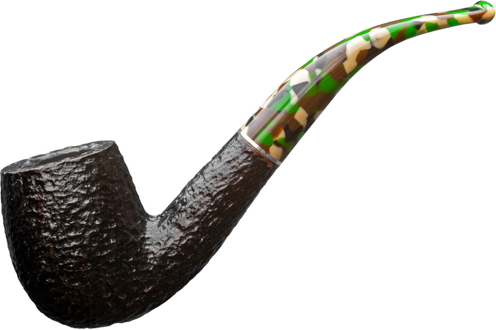 SAVINELLI "CAMOUFLAGE" RUSTIC 606 BENT CLASSIC 9 MM PIPE *NEW in BOX