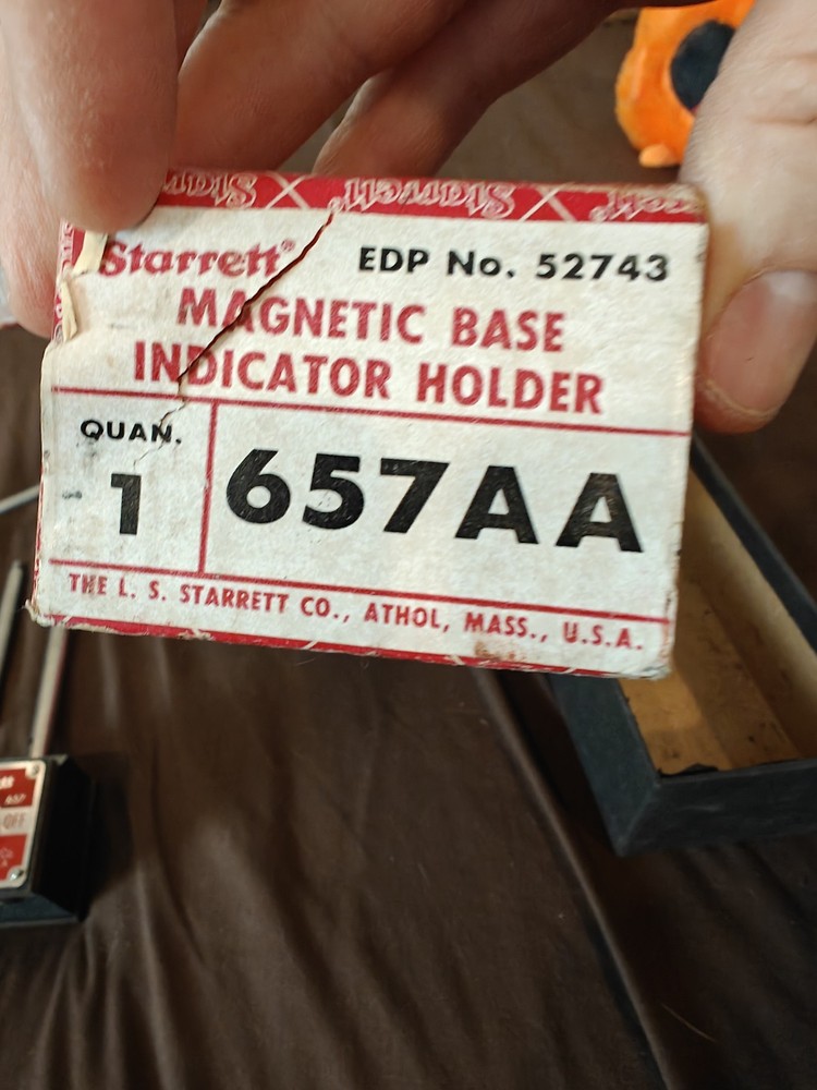 Starrett 657AA Magnetic Base Dial Indicator Holder, complete set