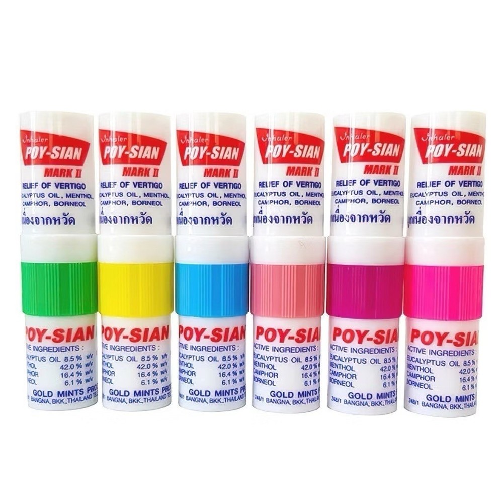 12x Poy Sian Inhaler Mark 2 Convenient Dual-Use Aromatherapy Solution Thai
