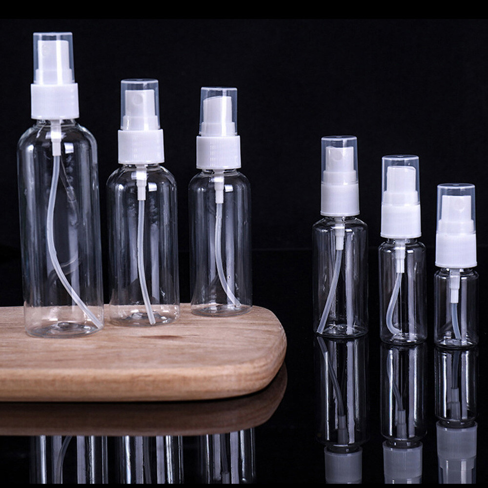 30/60ML Travel Spray Bottle Plastic Transparent Perfume Empty Atomizer USA