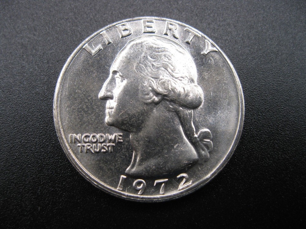 1972 Washington Quarter Dollar Gem+ BU! # 312401