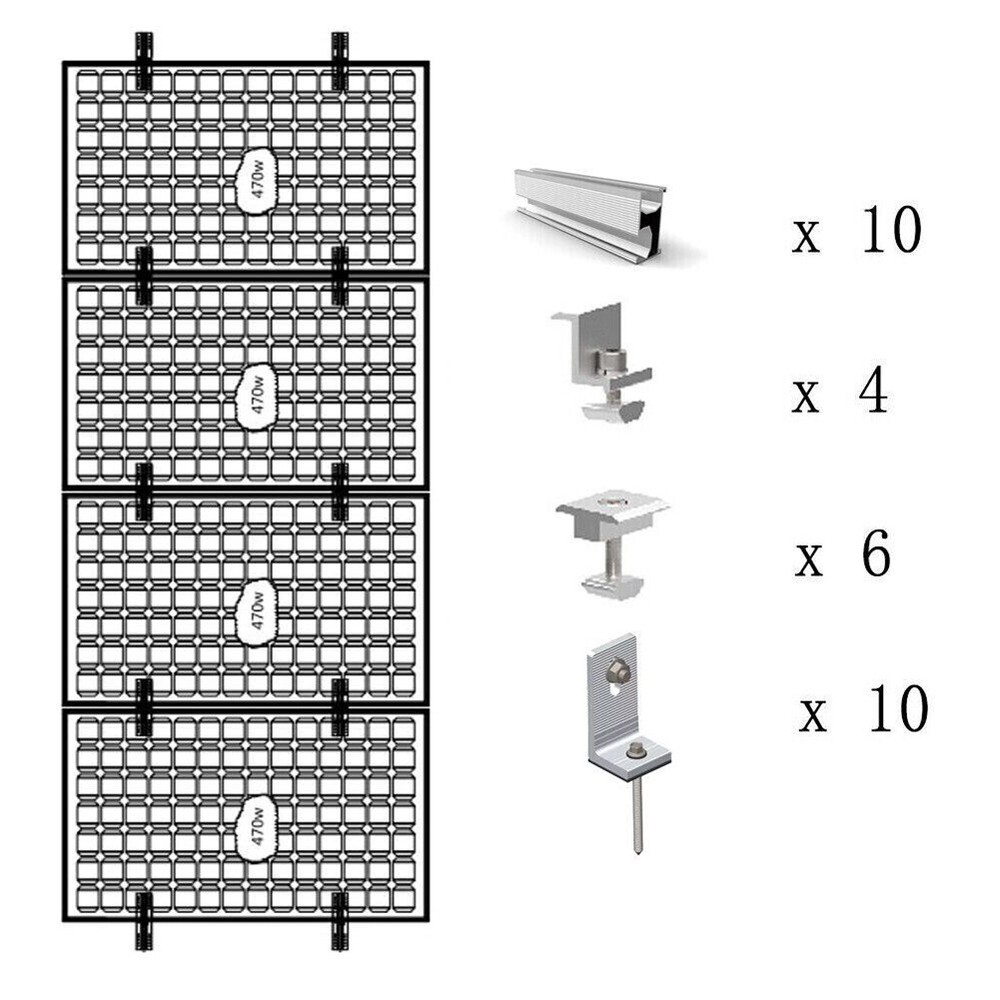 Accessories-Set Solar Rail Alu Mounting Rail Solar Panel PV Profile Solar System