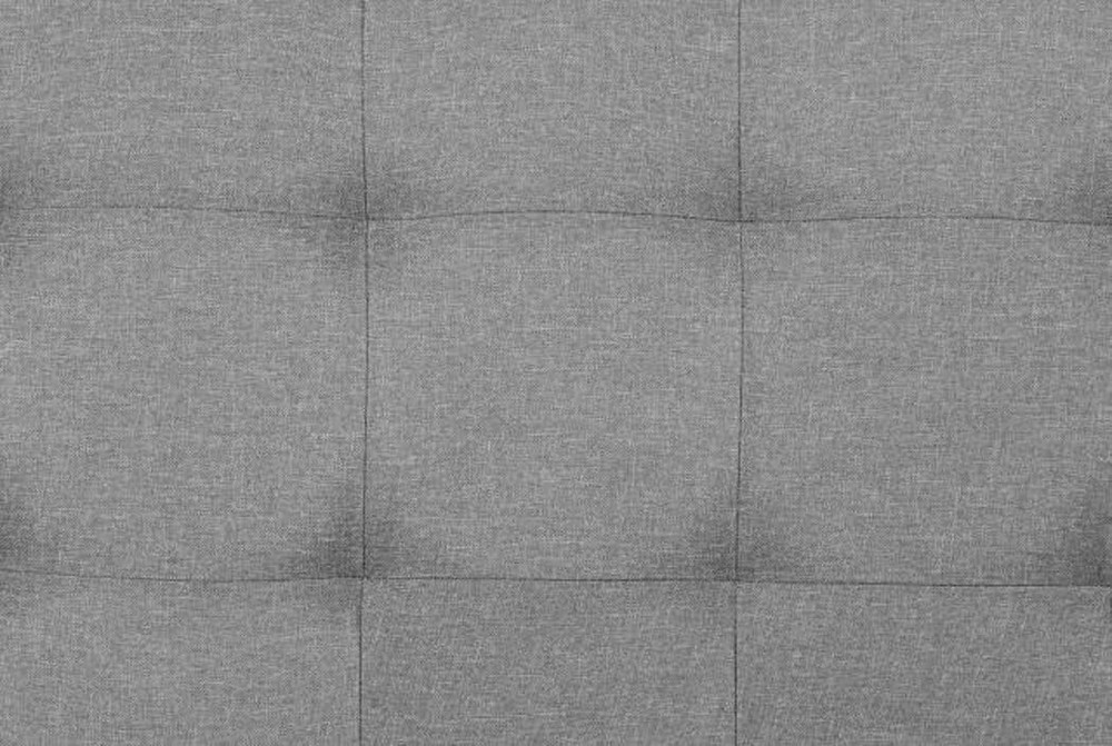 Sleek King Size Tufted Headboard in Gray Linen Polyester - Adjustable Height