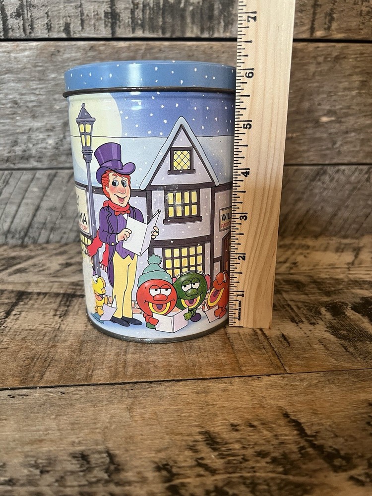 Willy Wonky Candy Factory Tin Container Vtg 1995 Kitchen Decor