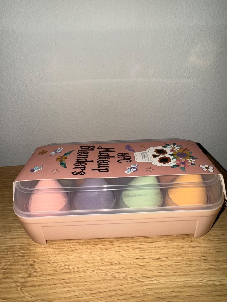 8PC Cosmetic Egg Makeup Sponge Set Blender with Case