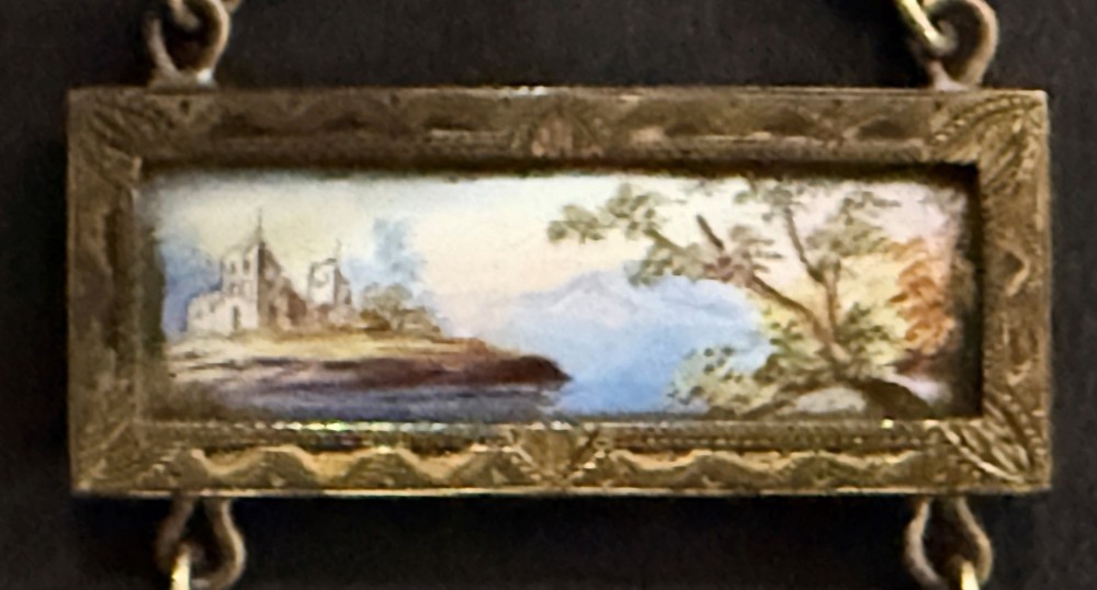 Antique 19C Austrian Enamel 4 Wall Panels