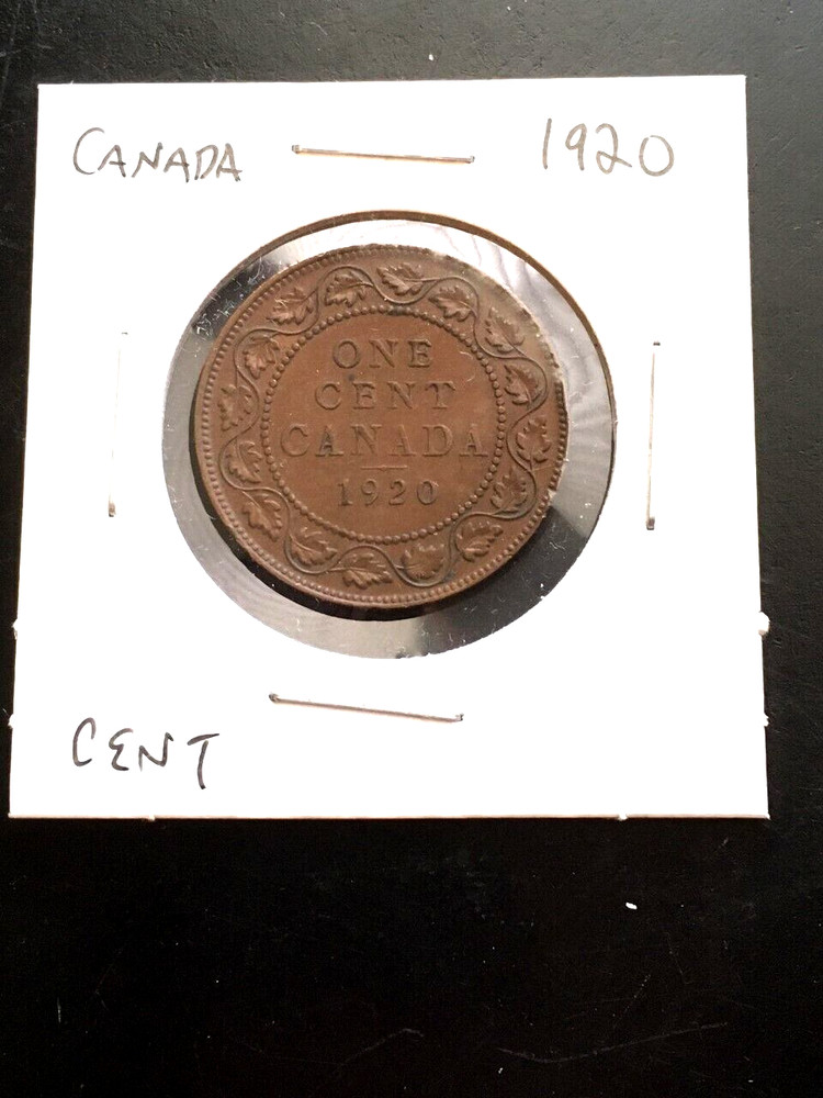 1920 Canada One Cent Coin - Lower Mintage - High Grade