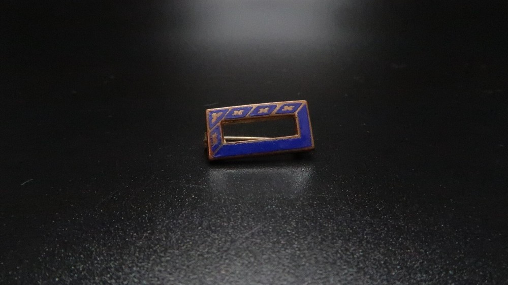 Antique Military Blue Enamel Pin