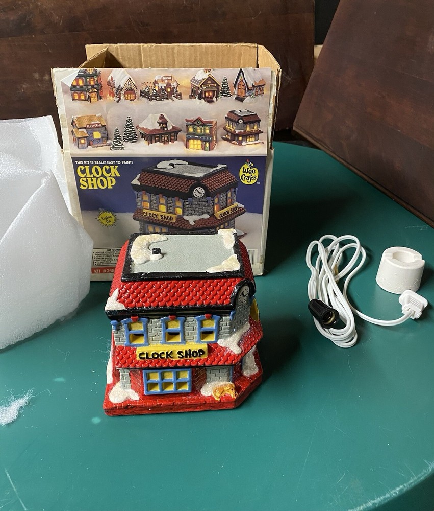 CREATIVE CRAFTS Holiday Village FIREHOUSE PAINTED