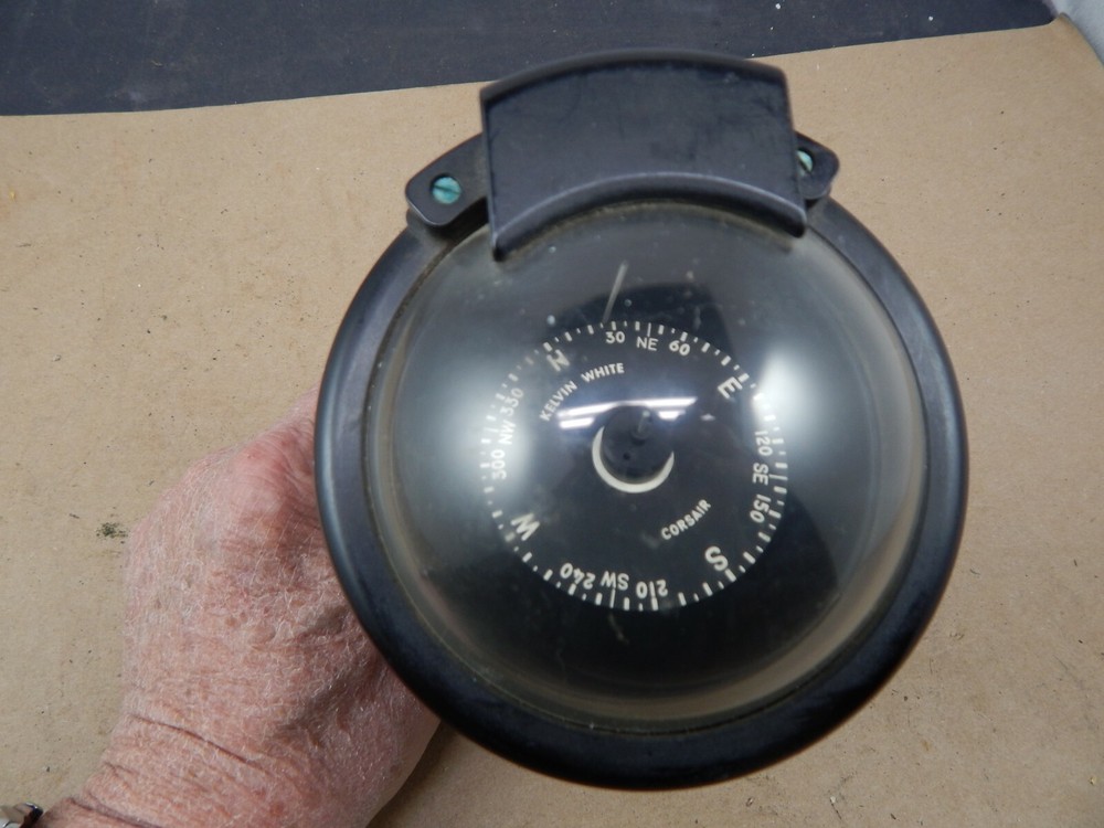 vintage Kelvin White CORSAIR BOAT COMPASS