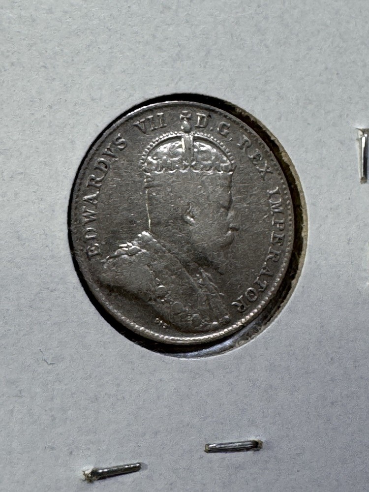 1906 Canada 10 Cents Silver Coin Cleaned