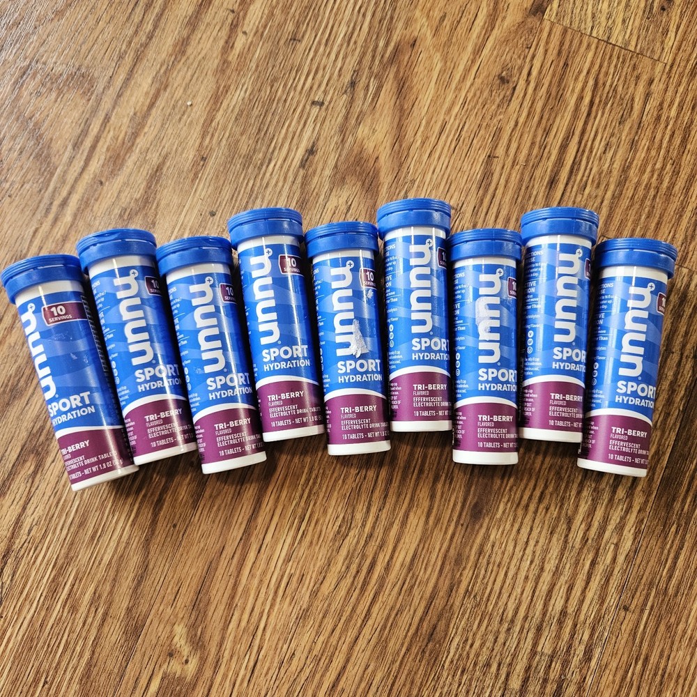 9 PACK Nuun Hydration Sport Drink Effervescent Tablets Tri Berry Flavor