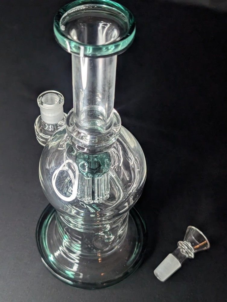 10" Glass Water Pipe Bong Tree Perc Percolator Multi Chamber w/ Bowl