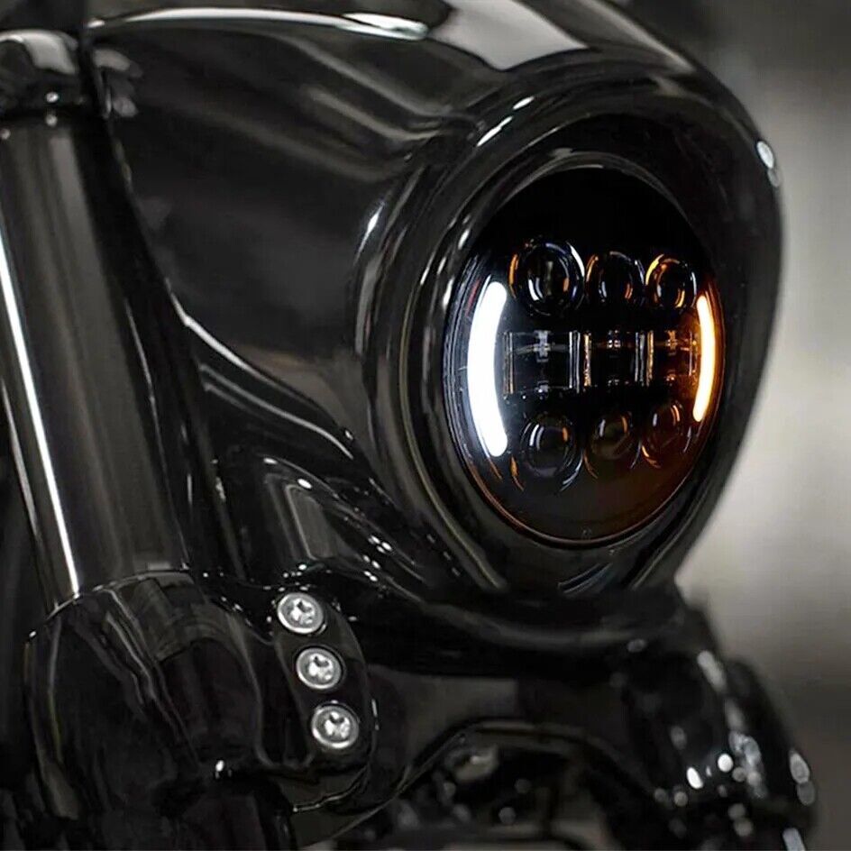 For Harley Softail Deuce 2000-2007 5-3/4"LED Headlight Hi Low Beam Projector