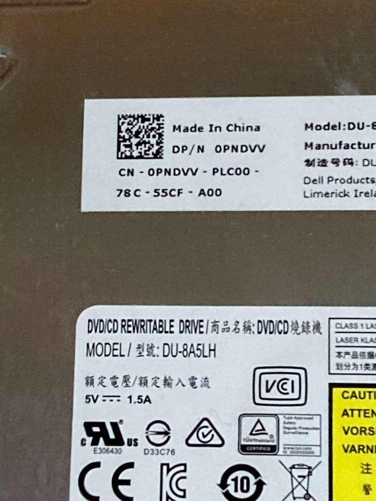 Dell DVD Drive DU-8A5LH 0PNDVV