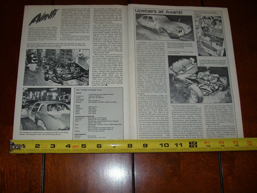 1984 AVANTI ORIGINAL ARTICLE