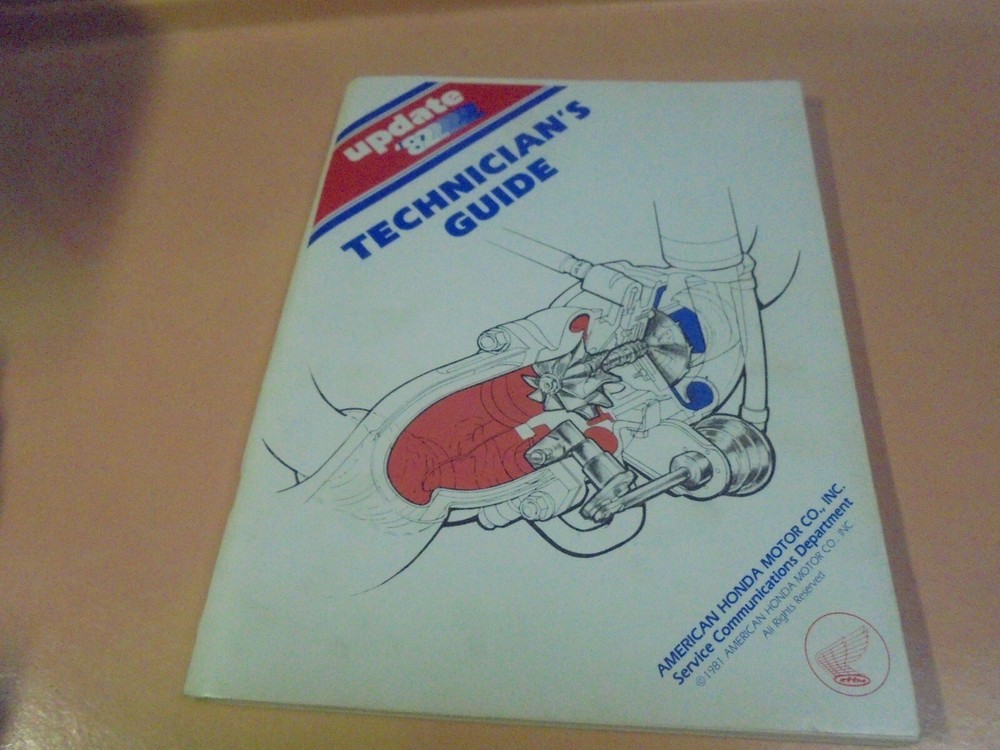 Vintage 1982 Honda Technician's Guide Update