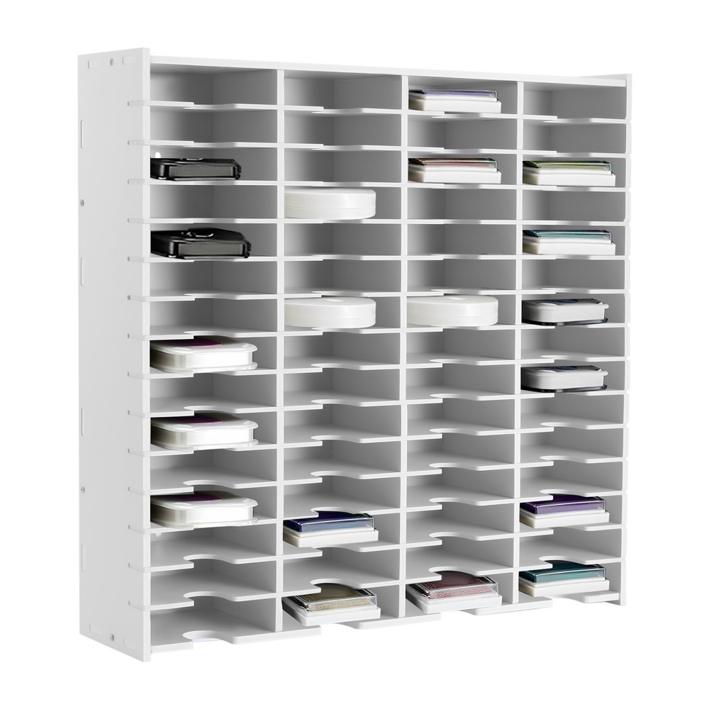 Ink Pad Storage Rack 60 Grids Inkpad Storage Box White Stamp Pad Organizer Rack