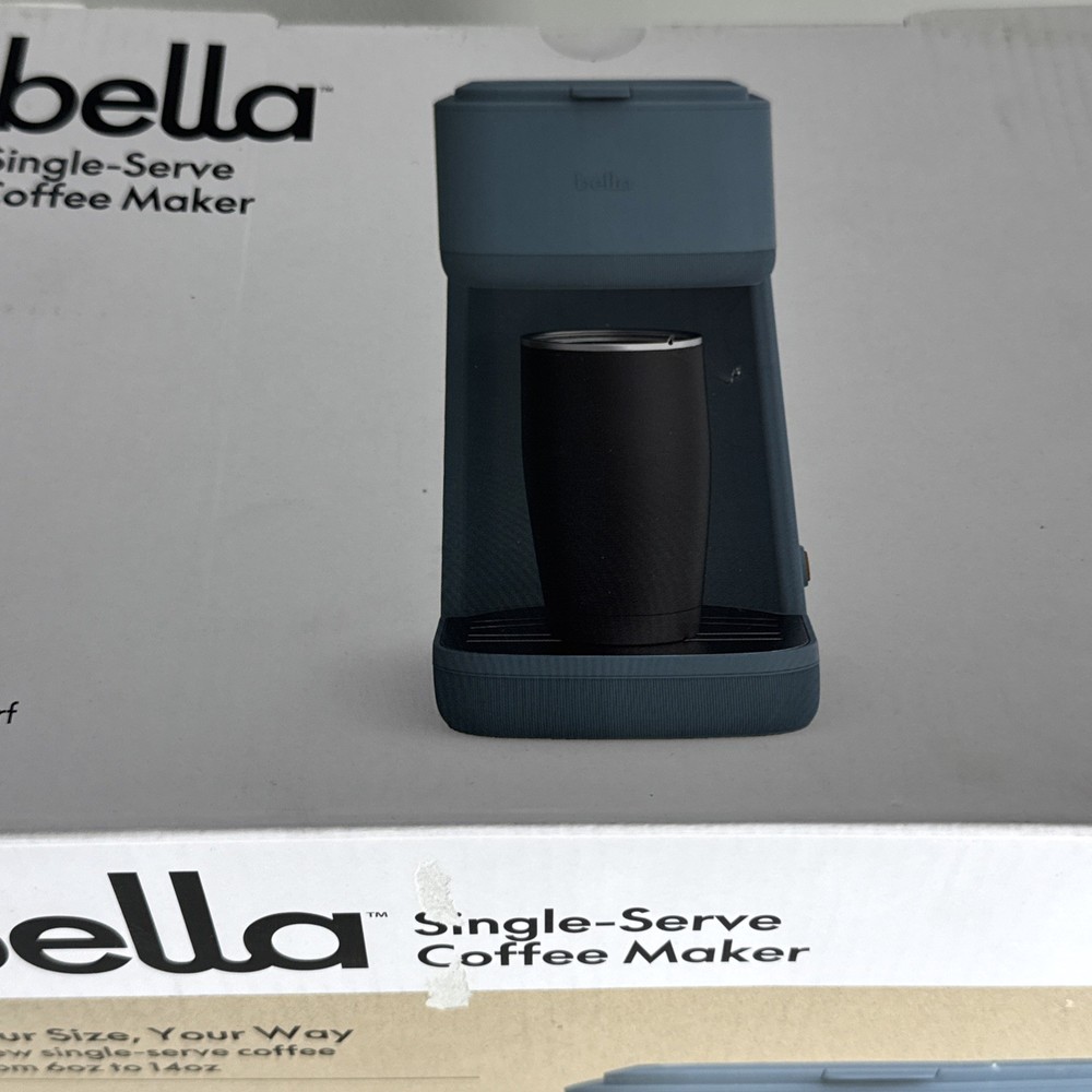 bella Single-Serve Coffee Maker, Oat Milk ￼ open box