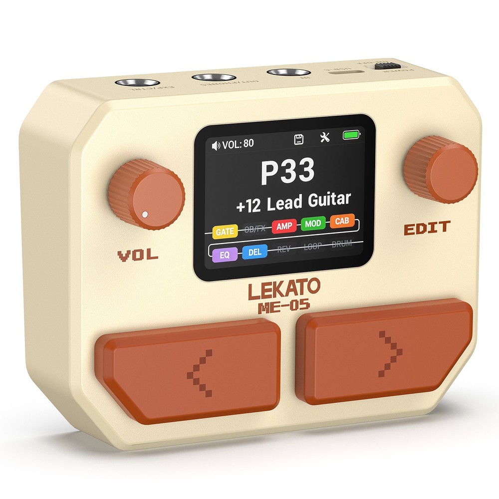 New Guitar Modeling IR Cabinets Multi-Effects Pedal Stereo 125 Effect Processor