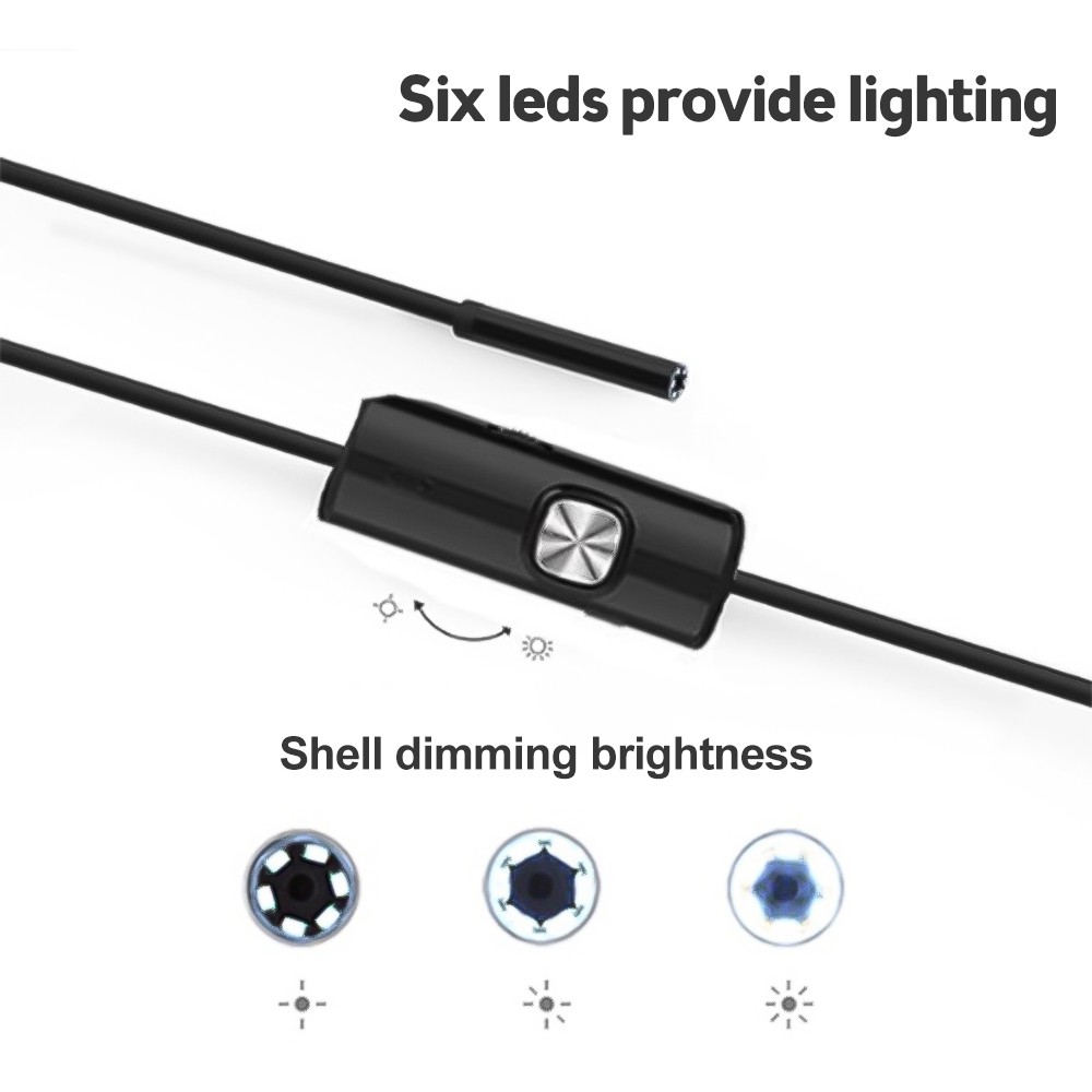 3in1 Borescope Endoscope 6LED Inspection Scope Camera For Android Cell Phone/PC