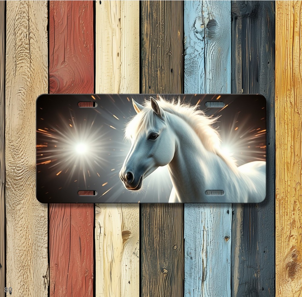 Mustang Horse License Plate Name Personalization Available Galloping Horse Graph