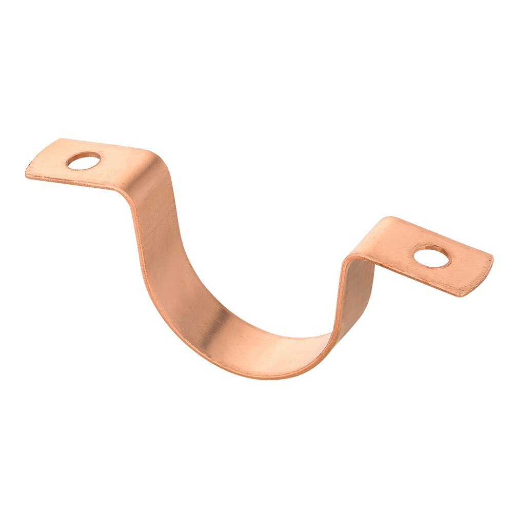 20 PCS EFIELD 1-Inch Copper Pipe Straps, Two-Hole Clamp Mount, Copper Made
